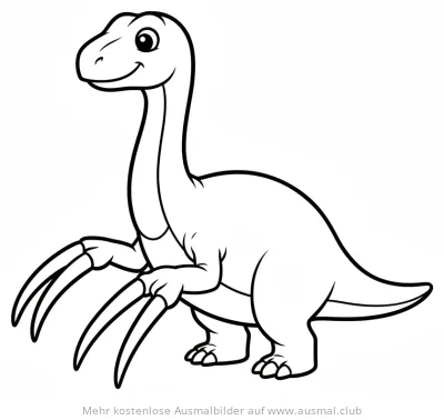 Therizinosaurus Ausmalbild mit langen Krallen