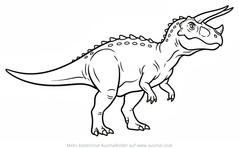 Ceratosaurus Ausmalbild mit Horn auf der Nase