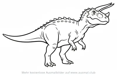 Ceratosaurus Ausmalbild mit Horn auf der Nase