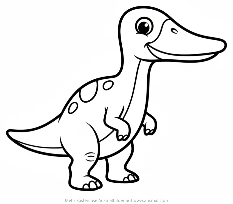 Freundlicher Hadrosaurus Ausmalbild