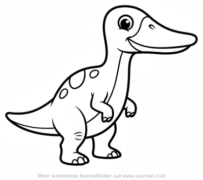 Freundlicher Hadrosaurus Ausmalbild