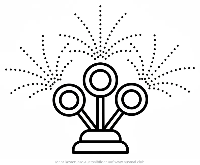 Feuerwerk Ausmalbild zum Diwali Fest