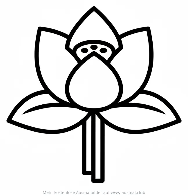 Lotusblume Ausmalbild