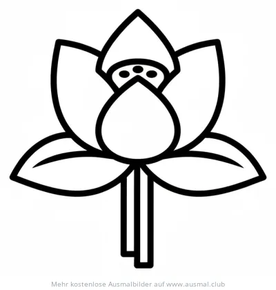 Lotusblume Ausmalbild