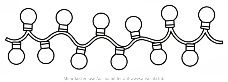 Lichterkette Ausmalbild