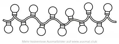 Lichterkette Ausmalbild