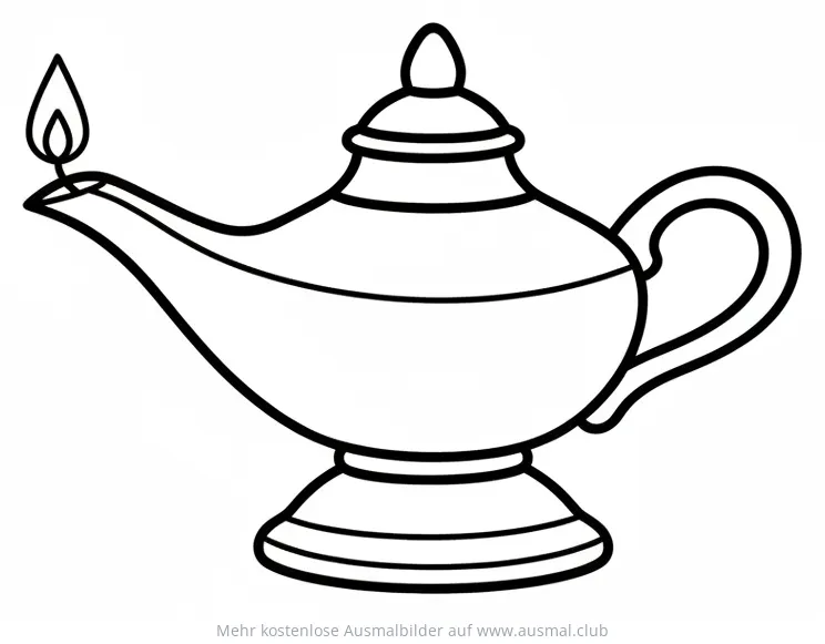 Öllampe Ausmalbild für Diwali