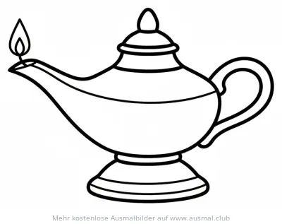 Öllampe Ausmalbild für Diwali