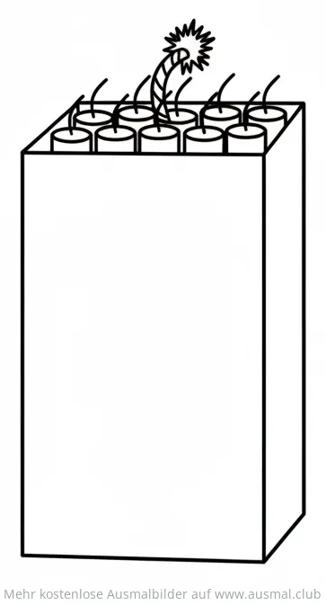 Feuerwerk Box Ausmalbild für Diwali