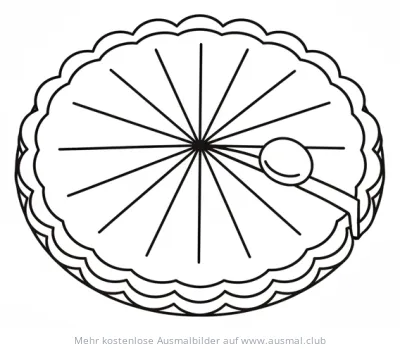 Dreikönigskuchen Ausmalbild mit Bohne