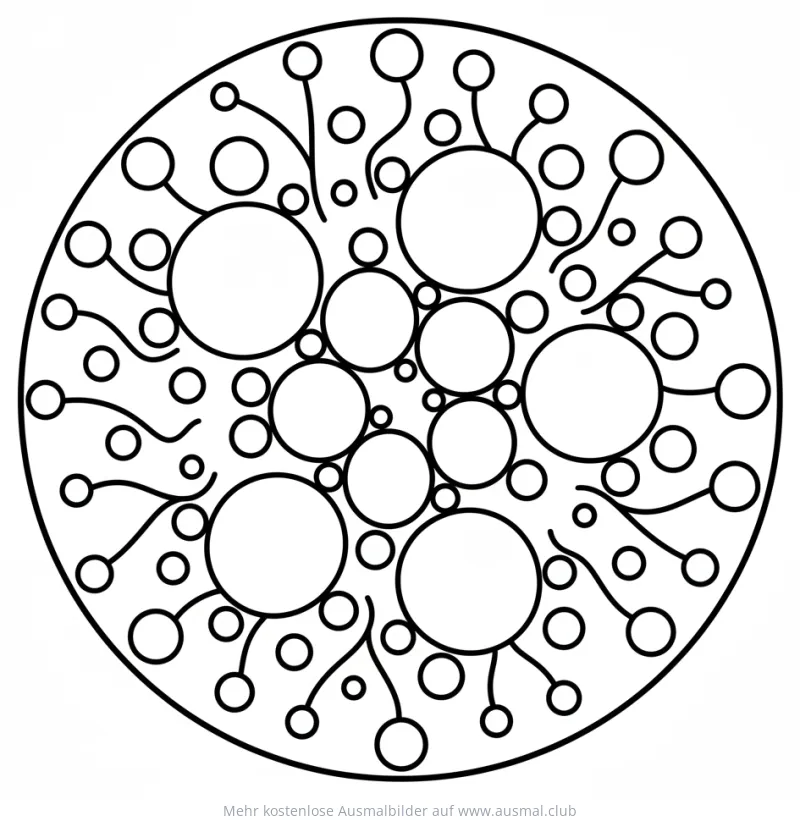 Kreise Mandala Ausmalbild
