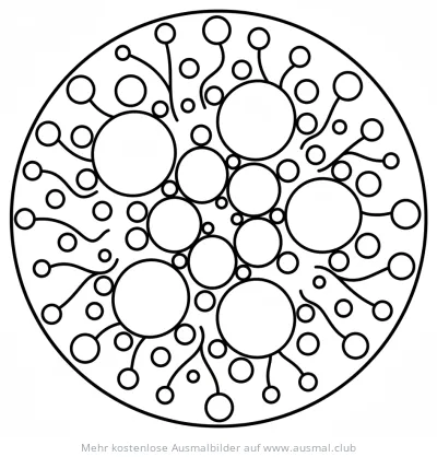 Kreise Mandala Ausmalbild
