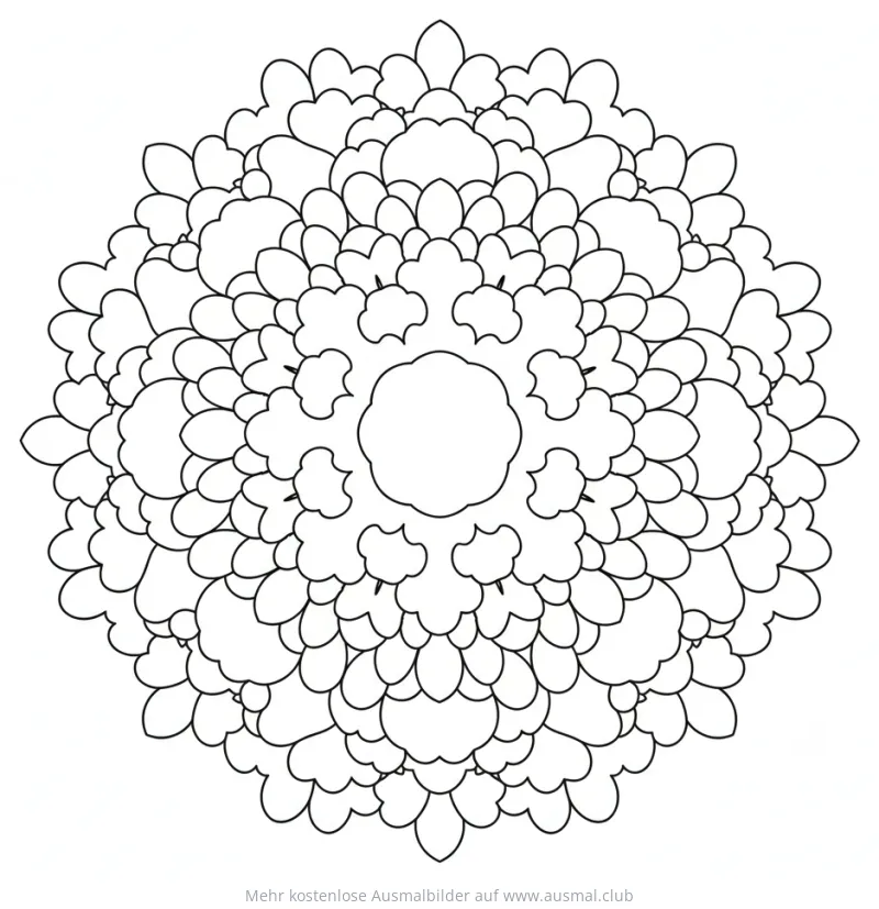 Wolken Mandala Ausmalbild