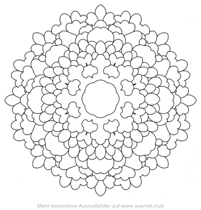 Wolken Mandala Ausmalbild