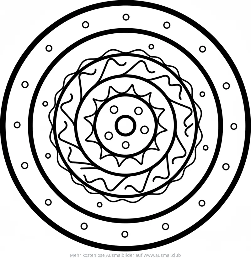 Spirale Mandala Ausmalbild