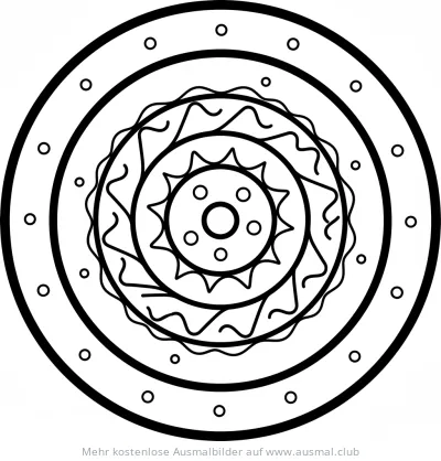 Spirale Mandala Ausmalbild