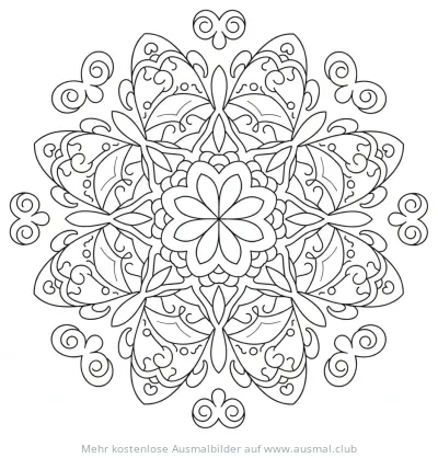 Schmetterling Mandala Ausmalbild