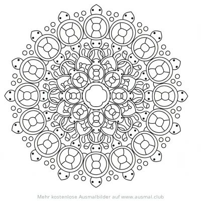 Schildkröte Mandala Ausmalbild