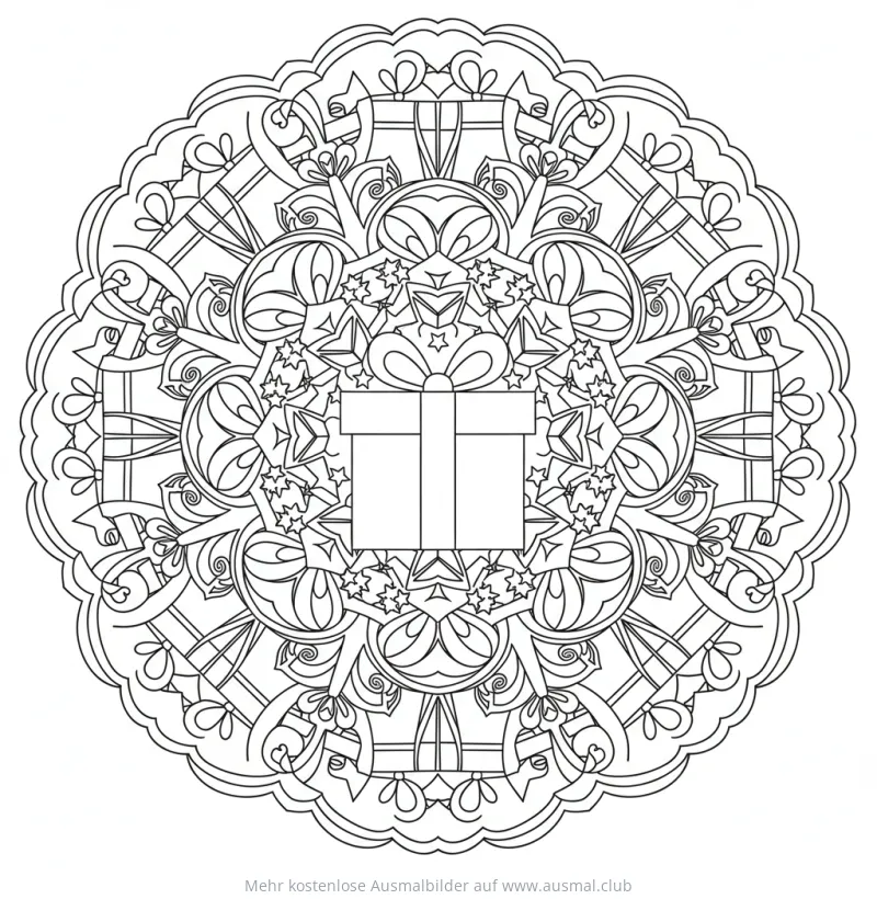Geschenk Mandala Ausmalbild