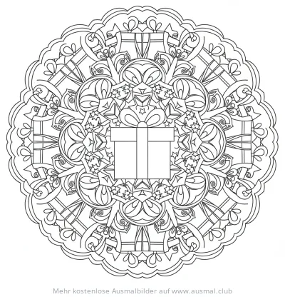 Geschenk Mandala Ausmalbild