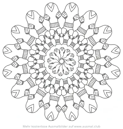 Socken Mandala Ausmalbild
