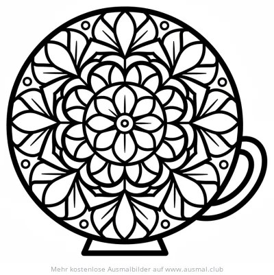Tasse Mandala Ausmalbild