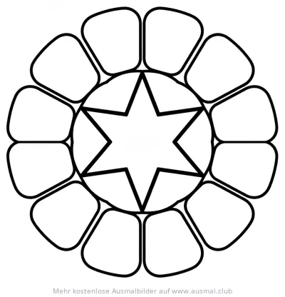 Stern Mandala Ausmalbild