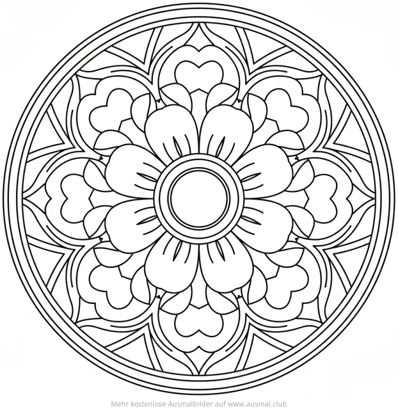 Blume Mandala Ausmalbild