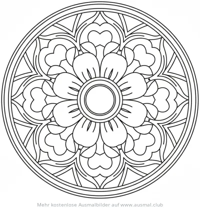 Blume Mandala Ausmalbild