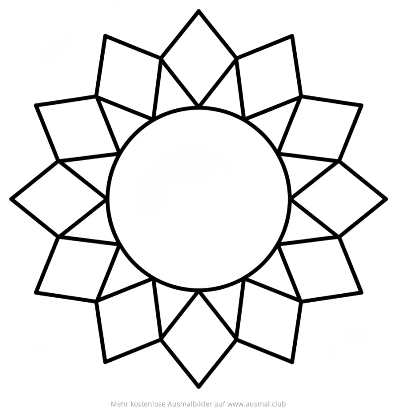 Diamant Mandala Ausmalbild