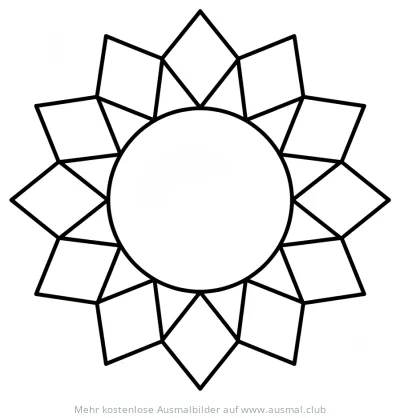 Diamant Mandala Ausmalbild