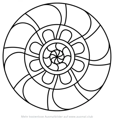 Spirale Mandala Ausmalbild