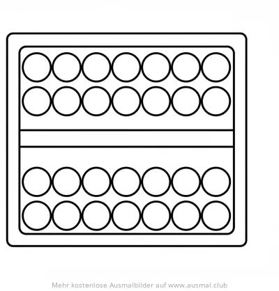Abakus Ausmalbild für die Einschulung