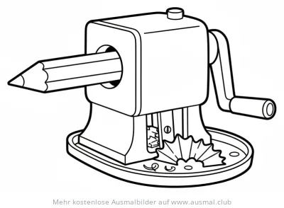 Mechanischer Anspitzer mit Stift Ausmalbild