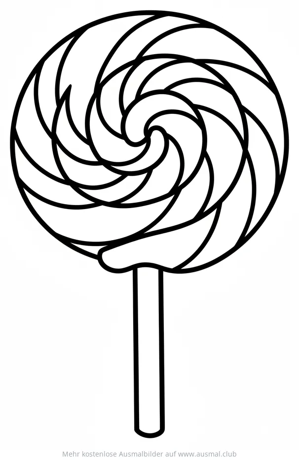 Lutscher Ausmalbild mit Spirale