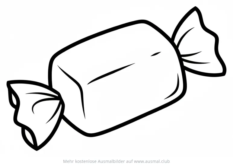 Karamellbonbon Ausmalbild