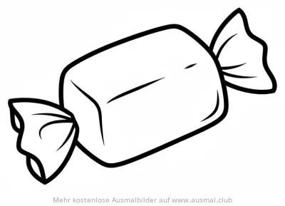 Karamellbonbon Ausmalbild