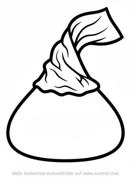 Schokokuss Ausmalbild mit Papierdekoration