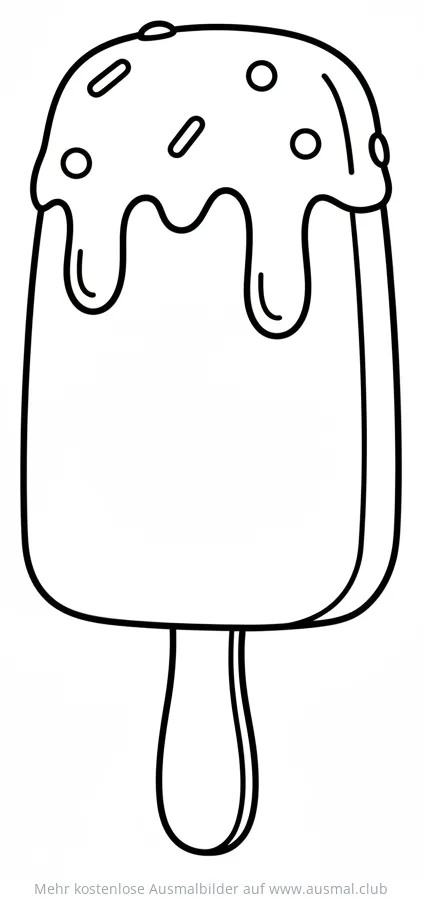 Eisriegel mit Glasur Ausmalbild