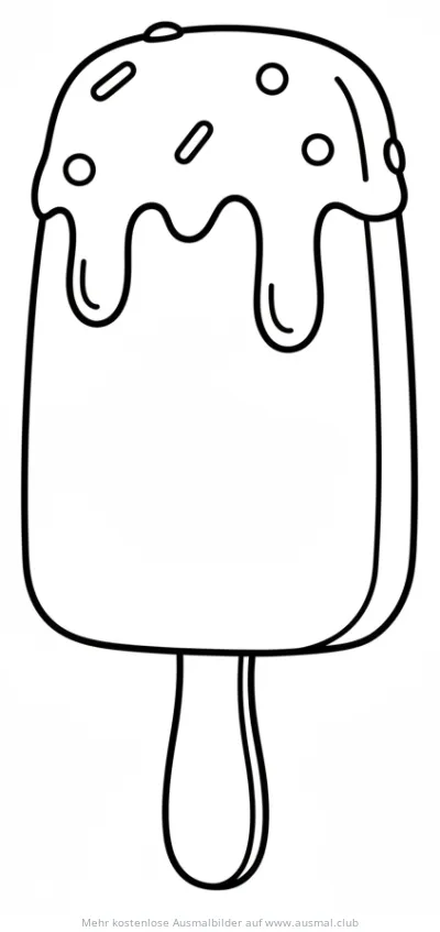 Eisriegel mit Glasur Ausmalbild