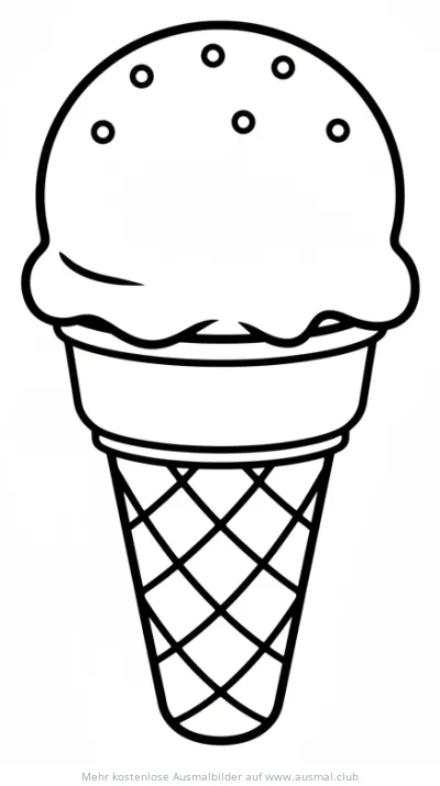 Waffeleis Ausmalbild