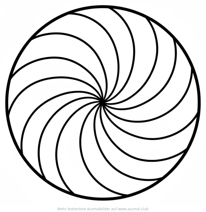 Zuckerbrecher mit Spiralmuster Ausmalbild