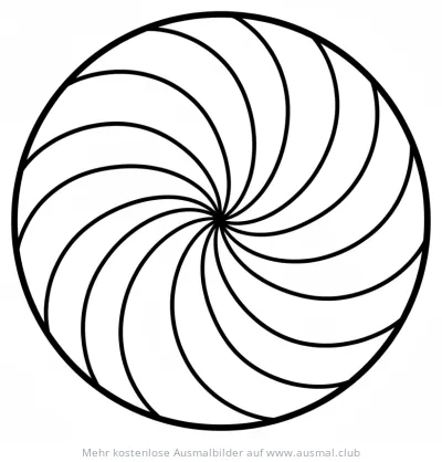 Zuckerbrecher mit Spiralmuster Ausmalbild