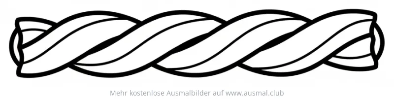 Verdrehte Lakritzstange Ausmalbild