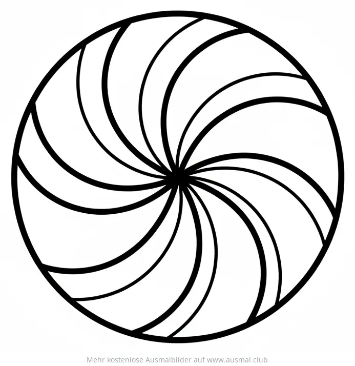 Pfefferminz Bonbon Ausmalbild