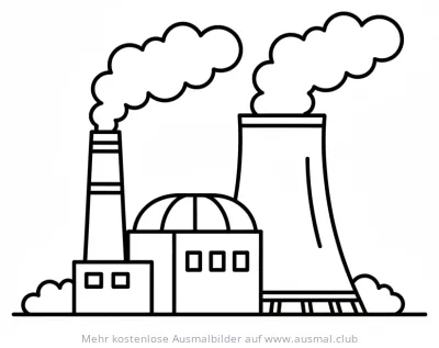 Geothermiekraftwerk Ausmalbild