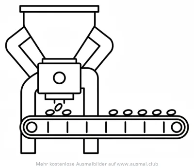 Biomasse Pellets Produktionsanlage Ausmalbild