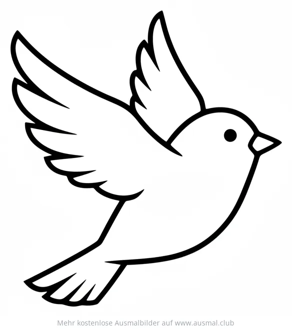 Fliegender Vogel Ausmalbild