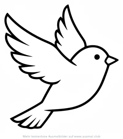 Fliegender Vogel Ausmalbild