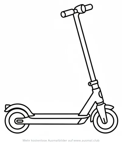 E-Scooter Ausmalbild